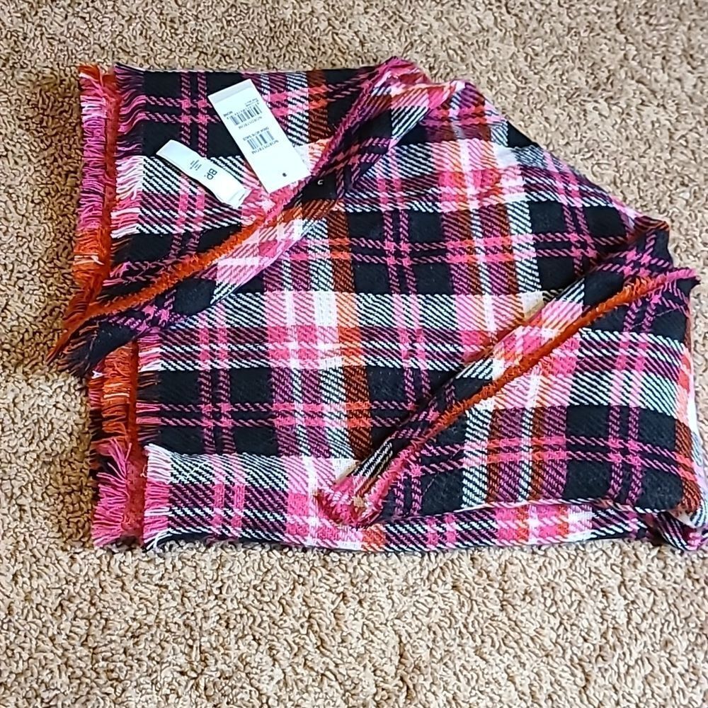 BP Pink, Red, white and black multi color triangle scarf